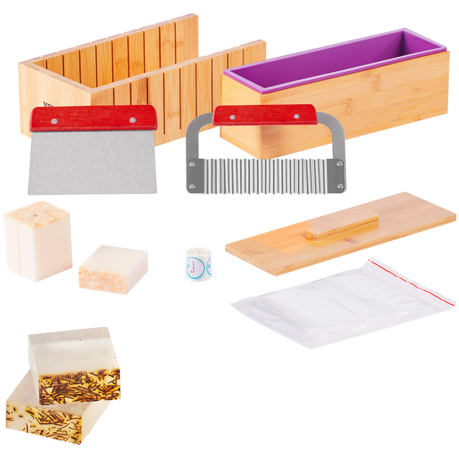 Soap Making Equipment For Beginners - VEVOR Soap Making Kit Bamboo Cutting