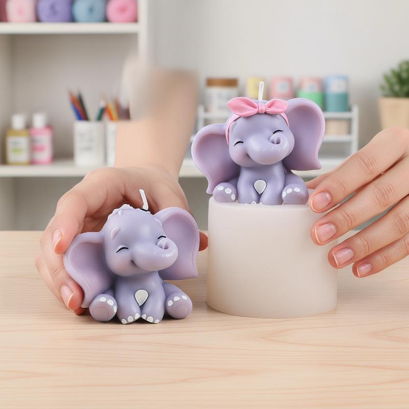 Cute 3D Elephant Silicone Cand - огляд і ціна Soap Making Bar