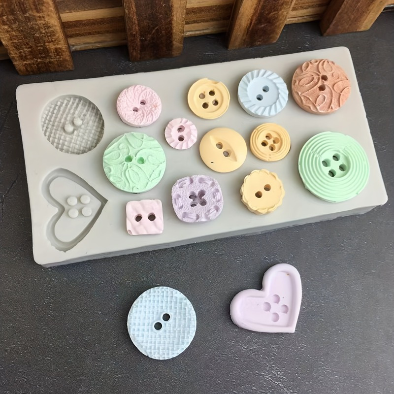 Buttons Shape Silicone Mold Si - огляд і ціна Soap Making Bar
