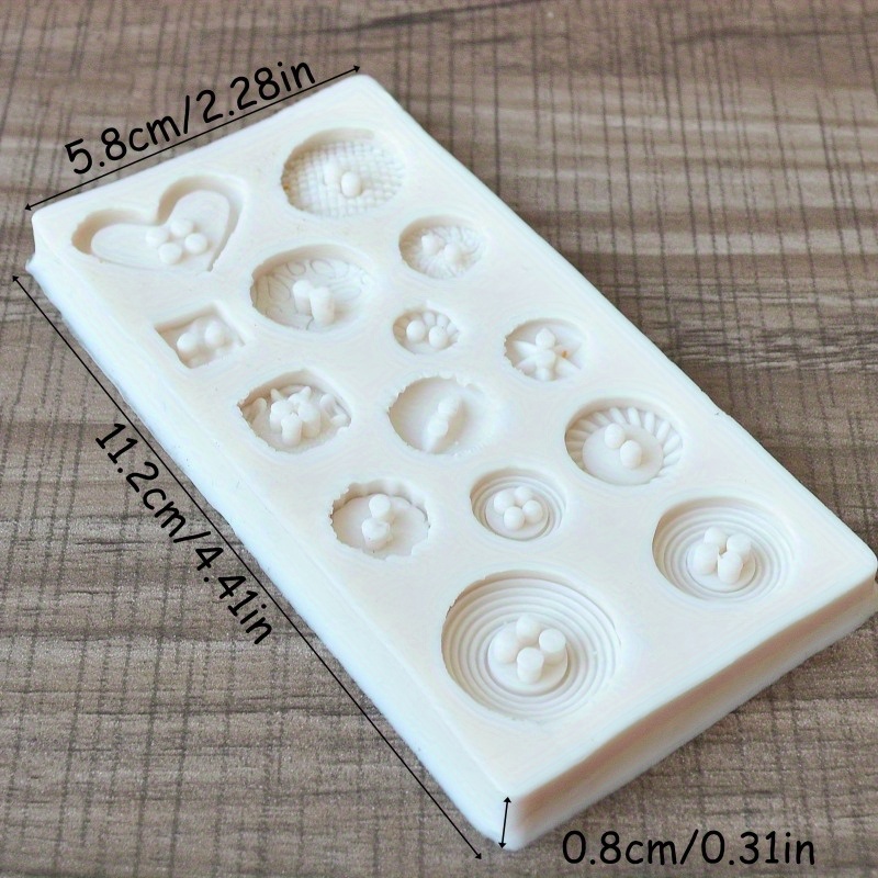 Buttons Shape Silicone Mold Si - огляд і ціна Soap Making Bar