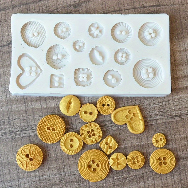 Buttons Shape Silicone Mold Si - огляд і ціна Soap Making Bar