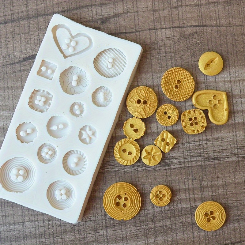 Buttons Shape Silicone Mold Si - огляд і ціна Soap Making Bar