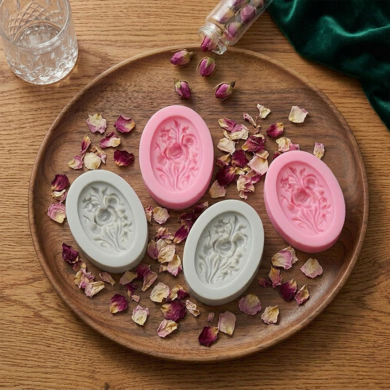 4 Silicone mold with flower sh - огляд і ціна Soap Making Handmade